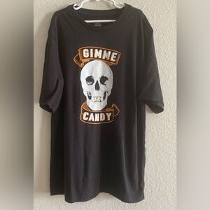 Halloween Boy Skull Candy Corn Black short sleeve t-shirt Extra Large XL 14/16